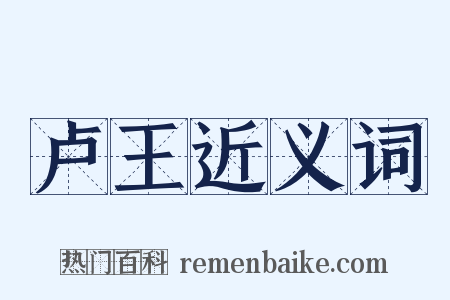 卢王近义词是什么意思的图片